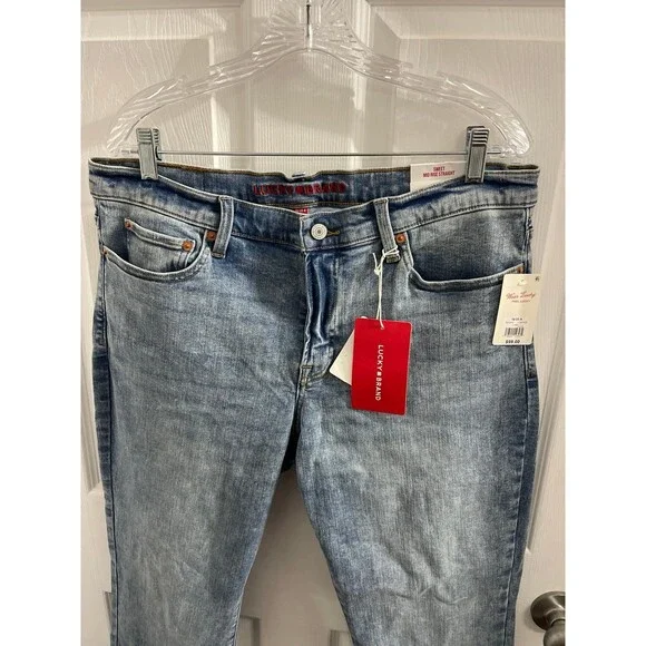 Lucky Brand Women's Sweet Mid Rise  Straight Leg Jeans Size 16 New With Tags - Picture 5 of 10